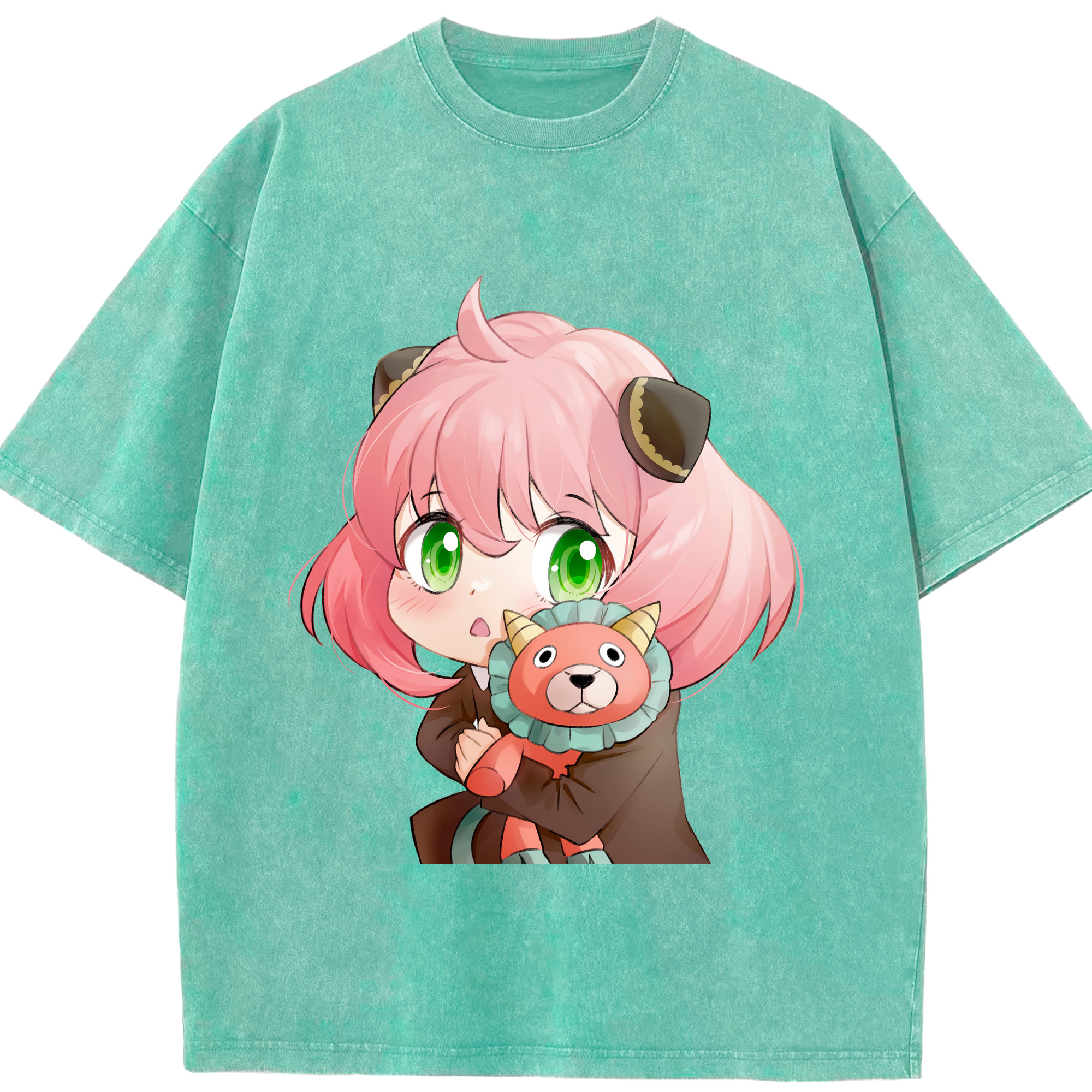 （画像用） SPY×FAMILY间谍家家酒 綿100% ヴィンテージ風 半袖Tシャツ（フロントプリント）